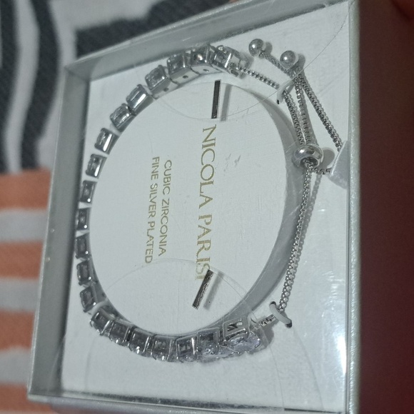 NEW Nicola Parisi Fine Silver Plated Cubic Zirconia Bracelet 💎 - Picture 5 of 5